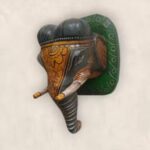 Furnshine - Hand-Painted Wooden Elephant Face Wall Hanging | 5 x 5 x 10 inch Jodhpur Art Home & Festive Decor Piece - Image 2