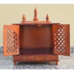Furnshine - Solid Wood Wall Mounted Home Temple with Drawer | Wooden Pooja Mandir for Home - Image 2