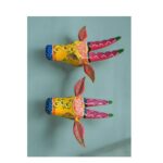 Furnshine - Handcrafted Wooden Painted Cow Face Wall Décor | Colorful Traditional Indian Folk Art Home Decoration - Image 2