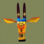 Furnshine - Handcrafted Wooden Painted Cow Face Wall Hanging - Vibrant Rajasthani Ethnic Home Decor 14 Inch ​ - Image 2