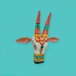 Furnshine - Handcrafted Multicolor Wooden Cow Face Wall Hanging 10" - Rajasthani Tribal Art Decor - Image 2