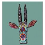 Furnshine - Hand Painted Wooden Bull Face Wall Hanging | 13.5x13.5 Inch Rajasthani Nandi Art Decor for Pooja, Living Room, Festive Gifting - Made in India - Image 2