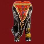 Furnshine - Hand Painted Black Wooden Elephant Figurine | 7x4x3.5 Inch Jodhpur Rajasthani Decor for Table, Pooja Room, Diwali Gifts - Indian Handicraft - Image 2