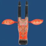 Furnshine - Hand Painted Red Wooden Cow Head Wall Hanging | 14x14 Inch Rajasthani Ethnic Decor for Pooja Room, Living Wall, Diwali Gifts - Image 2