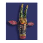 Furnshine - Hand-Painted Wooden Cow Face Wall Hanging | Colorful Rajasthani Folk Art Décor for Home & Puja Room - Image 3