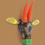 Furnshine - Handcrafted Wooden Painted Bull Face Wall Décor | Traditional Indian Folk Art Home Decoration - Image 3