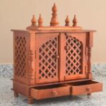 Furnshine - Solid Wood Wall Mounted Home Temple with Drawer | Wooden Pooja Mandir for Home - Image 3