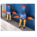 Furnshine - Handcrafted Jodhpur Wooden Painted Cow Face Wall Hanging Set of 2 - Tribal Folk Art Home Decor - Image 3