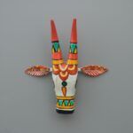 Furnshine - Handcrafted Multicolor Wooden Cow Face Wall Hanging 10" - Rajasthani Tribal Art Decor - Image 3