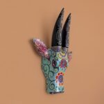 Furnshine - Hand Painted Wooden Bull Face Wall Hanging | 13.5x13.5 Inch Rajasthani Nandi Art Decor for Pooja, Living Room, Festive Gifting - Made in India - Image 3