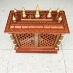 Furnshine - Handpainted Rajasthani Wooden Temple Mandir, 18x12x24 Inch, with Jaali Doors & Drawer for Home and Office Pooja. - Image 4