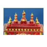 Furnshine - Rajasthani Handcrafted Wooden Temple Mandir with Drawer for Home & Office Pooja (15 x 8 x 18 inch, Multicolor) - Image 4