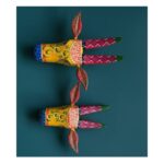 Furnshine - Handcrafted Wooden Painted Cow Face Wall Décor | Colorful Traditional Indian Folk Art Home Decoration - Image 4