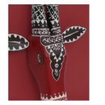 Furnshine - Handcrafted Red Wooden Painted Cow Face Wall Hanging 10 Inch - Rajasthani Tribal Art Home Decor - Image 4