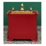 Furnshine - Handcrafted Wooden Pooja Mandir with Drawer Storage | Solid Wood Home Temple for Pooja Room | Traditional Rajasthani Jaali Design, Multicolor Finish, Decorative Pillars & Shikhar Top - Image 4