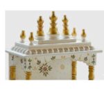 Furnshine - Wooden Pooja Mandir for Home – White & Gold Hand‑Painted Temple with Drawer Storage - Image 5