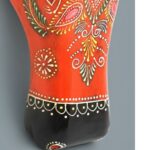 Furnshine - Hand Painted Red Wooden Cow Head Wall Hanging | 14x14 Inch Rajasthani Ethnic Decor for Pooja Room, Living Wall, Diwali Gifts - Image 4