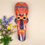 Furnshine - Wall Mask Nazar Battu | 15 Inch African Tribal Wood Mask - Egyptian Hanging Decor for Home Entrance, Door, Balcony - Buy Nazar Battu Online