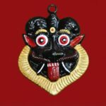 Furnshine - Wooden Black Mahakal Face Mask Nazar Battu- Wall Hanging for Evil Eye Protection Suitable for Home, Office, Shop