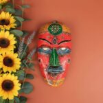 Furnshine - Handcrafted Tribal Wooden Wall Mask - 9 Inch Nazar Battu Hanging for Home Entrance, Living Room, Balcony Decor​