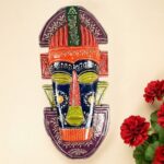 Furnshine - Handcrafted Multicolor Tribal Wooden Wall Mask - 20 Inch Nazar Battu African Egyptian Hanging for Home Entrance, Living Room, Balcony Decor - Image 10