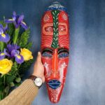 Furnshine - African Egyptian Face Wall Mask Hanging Set - Nazar Battu Tribal Wooden Masks for Home Entrance, Living Room Decor - 18 Inch Pack of 2 - Image 10