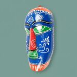 Furshine - Multicolour Wooden Tribal Wall Mask Set (Pack of 5) for Home Entrance & Living Room Wall Decor – Handcrafted Nazar Battu Masks for Ethnic Wall Art & Gifting - Image 11