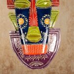 Furnshine - Handcrafted Multicolor Tribal Wooden Wall Mask - 20 Inch Nazar Battu African Egyptian Hanging for Home Entrance, Living Room, Balcony Decor - Image 12