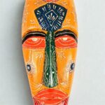 Furnshine - Orange/Yellow/Blue Tribal Mask Wall Hanging | Nazar Battu | Handcrafted Wooden 18 Inch Decor for Home Entrance, Living Room, Balcony - Image 13
