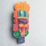 Furnshine - 20" Egyptian Tribal Wall Mask Nazar Battu - Large Wooden Hanging for Home Entrance, Living Room, Balcony Decor | Afro-Egyptian Evil Eye Protection - Image 13