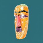Furshine - Multicolour Wooden Tribal Wall Mask Set (Pack of 5) for Home Entrance & Living Room Wall Decor – Handcrafted Nazar Battu Masks for Ethnic Wall Art & Gifting - Image 14