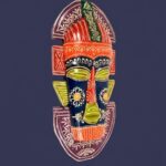 Furnshine - Handcrafted Multicolor Tribal Wooden Wall Mask - 20 Inch Nazar Battu African Egyptian Hanging for Home Entrance, Living Room, Balcony Decor - Image 14