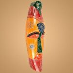 Furnshine - Orange/Yellow/Blue Tribal Mask Wall Hanging | Nazar Battu | Handcrafted Wooden 18 Inch Decor for Home Entrance, Living Room, Balcony - Image 15