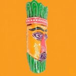 Furnshine - Set of 4 African Tribal Wooden Face Masks | Nazar Battu Wall Hanging Decor - Handcrafted Multi-Color (Green, Orange, Blue, Purple) for Home Entrance, Living Room - Buy Online - Image 16