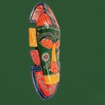 Furnshine - Nazar Battu Tribal Wall Mask 20 Inch Orange/Green - Handcrafted African Egyptian Wooden Face Hanging for Home Entrance, Living Room, Door, Balcony Decor & Gifts - Image 16