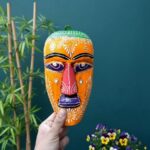 Furshine - Multicolour Wooden Tribal Wall Mask Set (Pack of 5) for Home Entrance & Living Room Wall Decor – Handcrafted Nazar Battu Masks for Ethnic Wall Art & Gifting - Image 17