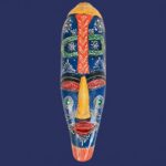 Furnshine -Vibrant Wooden Tribal Wall Mask Nazar Battu for Home Entrance & Living Room Wall Decor – 18 inch Handcrafted African-Style Face Hanging - Image 17