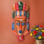 Furnshine - 20" Egyptian Tribal Wall Mask Nazar Battu - Large Wooden Hanging for Home Entrance, Living Room, Balcony Decor | Afro-Egyptian Evil Eye Protection - Image 17