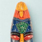 Furnshine - Orange/Yellow/Blue Tribal Mask Wall Hanging | Nazar Battu | Handcrafted Wooden 18 Inch Decor for Home Entrance, Living Room, Balcony - Image 19
