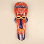 Furnshine - Wall Mask Nazar Battu | 15 Inch African Tribal Wood Mask - Egyptian Hanging Decor for Home Entrance, Door, Balcony - Buy Nazar Battu Online - Image 2