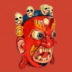 Furnshine - Handcrafted Bhairab Mahakal Wooden Mask - Fierce Hindu God Decorative Wall Hanging Protector - Image 2