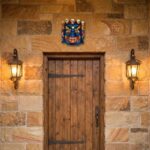 Furnshine - Handcrafted Mahakala Tibetan Buddhist Wooden Hanging Mask - 8 Inch Blue Face Skull Crown Wall Decor Showpiece for Home Puja Room - Image 2