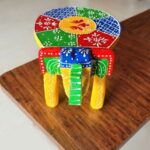 Furnshine - Wooden Elephant Stool Multicolor Design - Handcrafted Indian Home Decor 6x9x6.5 Inches - Image 2