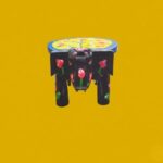 Furnshine - Handcrafted Black Wooden Elephant Stool with Yellow Floral Design - Small Indian Handicraft for Pooja, Home & Foyer Decor (4.5"H x 5"W) - Image 2
