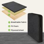 Furnshine - Solid Wood Brown Resin Mattress Bed | Strong Metal Frame Bed for Home, Guest Room & PG - Image 2