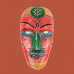 Furshine - Multicolour Wooden Tribal Wall Mask Set (Pack of 5) for Home Entrance & Living Room Wall Decor – Handcrafted Nazar Battu Masks for Ethnic Wall Art & Gifting - Image 21
