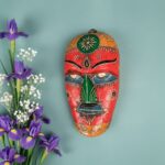 Furshine - Multicolour Wooden Tribal Wall Mask Set (Pack of 5) for Home Entrance & Living Room Wall Decor – Handcrafted Nazar Battu Masks for Ethnic Wall Art & Gifting - Image 22
