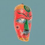 Furshine - Multicolour Wooden Tribal Wall Mask Set (Pack of 5) for Home Entrance & Living Room Wall Decor – Handcrafted Nazar Battu Masks for Ethnic Wall Art & Gifting - Image 23