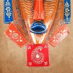 Furnshine - 20" Egyptian Tribal Wall Mask Nazar Battu - Large Wooden Hanging for Home Entrance, Living Room, Balcony Decor | Afro-Egyptian Evil Eye Protection - Image 23