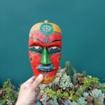 Furshine - Multicolour Wooden Tribal Wall Mask Set (Pack of 5) for Home Entrance & Living Room Wall Decor – Handcrafted Nazar Battu Masks for Ethnic Wall Art & Gifting - Image 24